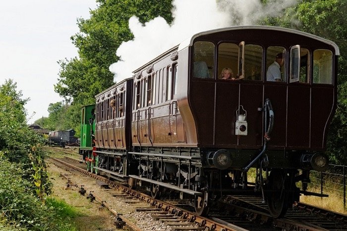 steam train ride in England